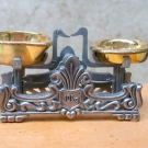 kl. nostalg. Waage aus Metall 5,8 cm lang Bodo Hennig Puppenstube Puppenküche