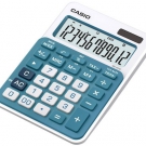 Casio MS-20NC-BU Tischrechner in Trendfarbe, 12-stelliges LC-Display, blau