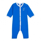 BABYSTRAMPLER OHNE FUSS, UNISEX, AUS ANGERAUTER BAUMWOLLE MIT TIERMOTI