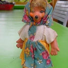 DDR Mecki Fa. Berger Elastic Puppen Micki mit Kopftuch