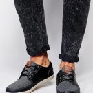 Ones + Twos – Derby-Turnschuhe mit Fischgrätmuster