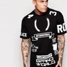 Love Moschino – Oversize-T-Shirt mit durchgehendem Print