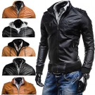 Kunstlederjacke Herren Jacke Kunstleder Sweatjacke Outdoor Sweatshirt 4D4 Jacket
