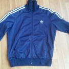 Dunkelblaue Original Retro Adidasjacke in Gr. 50