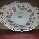 Reichenbach Porzellan Durchbruchschale mit viel Goldmalerei