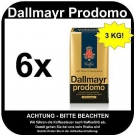 6 x Kaffee 500 g Dallmayr prodomo Spitzenkaffee gemahlen = 3 kg