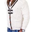 Tazzio Herren Strickjacke Winter Grobstrick Wollkragen Pullover TZ-418 Neu