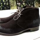 FRED DE LA BRETONIERE Herrenschuhe Wildleder dunkelbraun 44 NEU