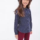 Heart Print Western Shirt (Kids)