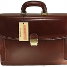 borsa da dottore lavoro organizer grande pelle made in italy marrone scuro 7113
