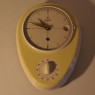 Junghans MAX BILL mechanische Keramik Wanduhr mit Datum 50ties Wanduhr - defekt