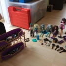 Monster High Konvolut 7 Puppen Frankie, Clawdeen... Hochbett, Hund, viel Zubehör
