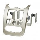 Doppel DIN Radioblende Dacia Duster, Logan, Sandero, ab 2011, hellsilber