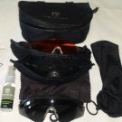 Neuwertige Orig. Bundeswehr Revision Sawfly Brille Gr Medium 4 Gläser+Putzzeug