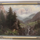 Max NORDT 1895-1979 tolles akadem Ölgemälde Berchtesgaden Bach in Felslandschaft