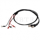 2pcs 110cm BNC-Stecker 6mm U Typ Clip Test Probe-Kabel für Oszilloskope