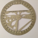 Antiquität Altes Uhrmacher Werkzeug Schablone aus Metall für Zifferblatt