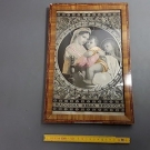 Ancien cadre tableau de soie Madonna della SEGGIOLA