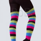 Hooped tights 98% cotton bright colours
