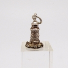 Vintage sterling silver lighthouse charm - opens.