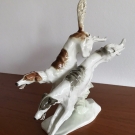 Hutschenreuther Windhundpaar, Karl Tutter, Hund, Barsoi, Windhund, 33 x 35 cm