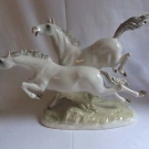 Hutschenreuther Kunstabteilung Pferde Gruppe In Freiheit