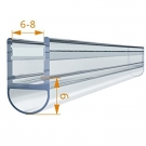 100 cm 8861 -- Ersatzdichtung für 6mm bis 8mm Glasdicke Wasserabweiser