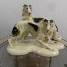 Figur Porzellan Windhund Barsois Cortendorf Form Nr.2009 Gruppe Pozellanfigur