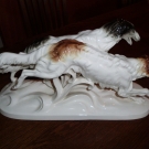  Porzellanfigur Barsoi Windhunde  "Hertwig & Co. Katzhütte "