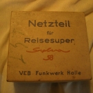 Netzteil für Sylvia Kofferradio