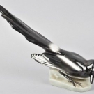 k6g19- Heubach Lichte Porzellan Figur, Vogel, 1909-1945