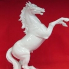 Nymphenburg Porzellan Figur steigender Hengst Pferd weiß 738b A. Göhring #70