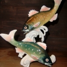 Porzellan Figur Fischskulptur h~28cm  von Ens