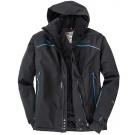 Maier Sports − Wattierte Skijacke mit Kapuze, schwarz in 34