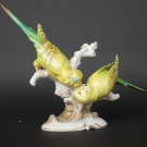 SELTEN! Porzellan Vogel, Wellensittich, Pärchen, HUTSCHENREUTHER, Karl Tutter
