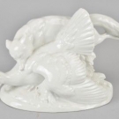 i04e14- Jagdliche Fraureuth Porzellan Figurengruppe, sign. Max Hermann Fritz