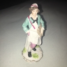 2 Edme Samson Porzellan Figuren Bauer und Bäuerin Frankreich um 19 Jahrhundert