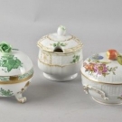e02u19- 3x Zuckerdose Porzellan Ludwigsburg Herend Heinrich
