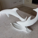 Porzellan Skulptur Delfin Pärchen KAISER Porzellan Staffelstein