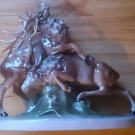 Porzellan Figur zwei Hirsche