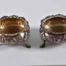 i09k06- Paar Sterling Silber Salieren, England