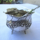 Schöne alte seltene Jugendstil Zuckerdose Zuckerschale 800 er Silber