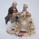 Heubach DEP Sonnenmarke Porzellan Figur Rokoko Paar