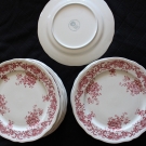 Speiseteller, 12 Stück, Villeroy & Boch, Modell Valeria, Rot,  Vitroporzellan