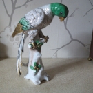 Antique Continental Porcelain Figurine French Samson Bird Parrot Gold Anchor AF