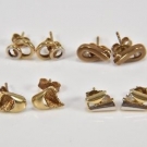 i13h18- 4x Paar 333er Gold Ohrstecker