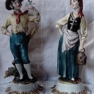 PAIR OF FIGURINES, TUACHA TOSCA & TYCHE COSA, VINTAGE, C1950   VGC