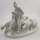 Schäfer mit Schafen von Heubach 