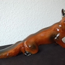 France Fuchs 20 x 40 cm Fox Hund Dog PorzellanFigur Wolf Frankreich Keramik 8668