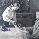 GRAND TABLEAU SOIE TISSÉE José SIMONT Le FILLEUL de guerre Janvier 1916 Neyret 